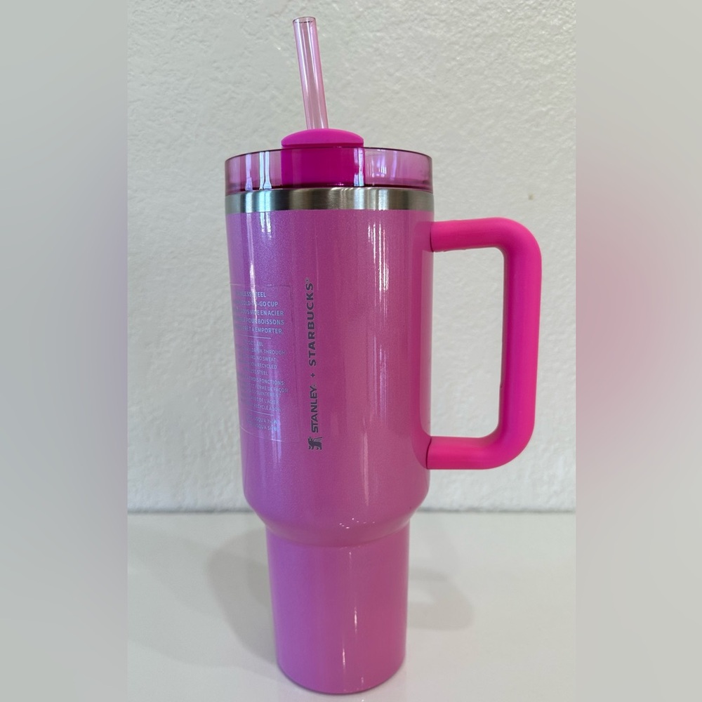 Starbucks Stanley pink glitter limited edition